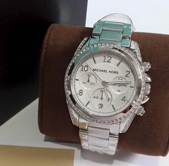 MK5165 Chronograph White Crystal Women's Watch | Lazada PH