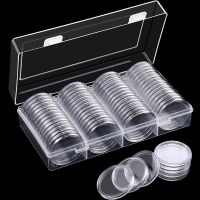 【YD】 60Pcs 41mm Coin Medal Holder Storage with Organizer for Commemorative Collecting