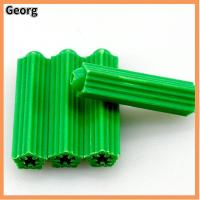 GEORG 200pcs 8มม. X 26มม. สกรูก่ออิฐ พลาสติกทำจากพลาสติก สีเขียวอ่อน ยึดผนังยึด ที่ยึดสำหรับยึด ท่อขยายขยาย การก่อสร้างทางวิศวกรรม