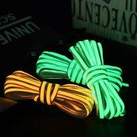 Luminous Shoelaces Glow In The Dark Night สีครึ่งวงกลมเรืองแสงรองเท้าลูกไม้สานสร้อยข้อมือรองเท้าผ้าใบรองเท้าวิ่ง Strings