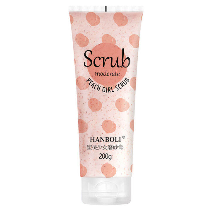 horec-hanboli-body-scrub-200ml-ผิวกาย-สครับผิวพีช-การดูแลร่างกายการดูแลส่วนตัวการขัดผิวการขัดผิวทำให้ผิวขาว-สารสกัดพีช