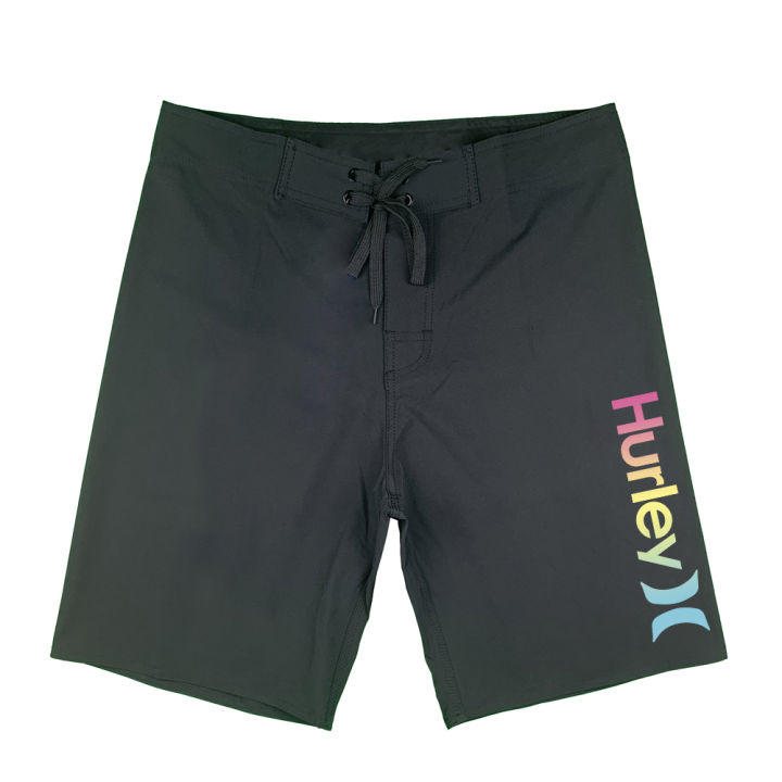 hurley-v-tements-de-plage-กางเกงว่ายน้ำกางเกงขาสั้นชายหาดแห้งเร็ว-surf-เสื้อผ้าชุดว่ายน้ำกันน้ำพร้อมกระเป๋ากางเกงยิมสีทึบ