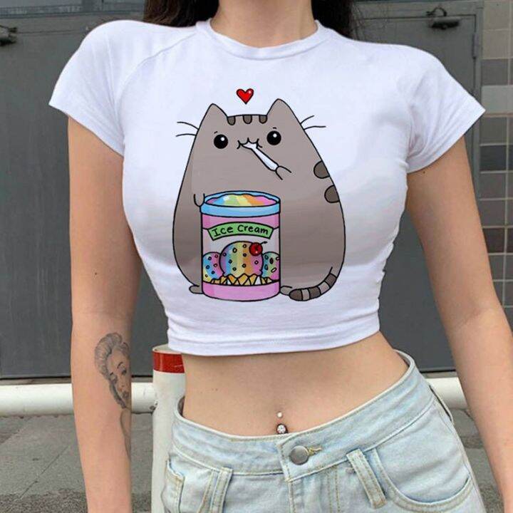 t-shirt-kawaii-ulzzang-tumblr-grunge-tee-cartoon-t-shirt-female-crop-top