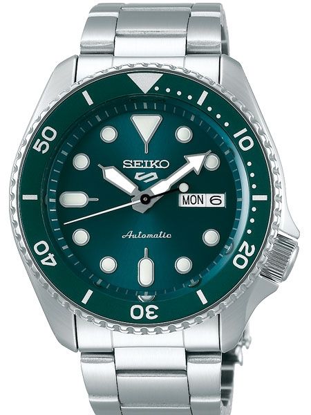 seiko-sports-5-automatic-นาฬิกาข้อมือผู้ชาย-หน้าปัดสีเขียว-สายสแตนเลส-รุ่น-srpd61k1-ประกันศูนย์-1-ปี