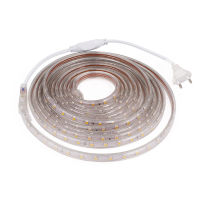 LED Strip 5050 220V กันน้ำยืดหยุ่น 60LED/m Super Bright LED ริบบิ้นพร้อมปลั๊กไฟ 1m 2m 5m 10m 20m 25m 50m 100m-asferttyre