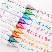 สีวาด QIANNY 10สีเมทัลลิคอัลบั้มรูปปากกาภาพวาดพลาสติกปากกาเน้นข้อความ