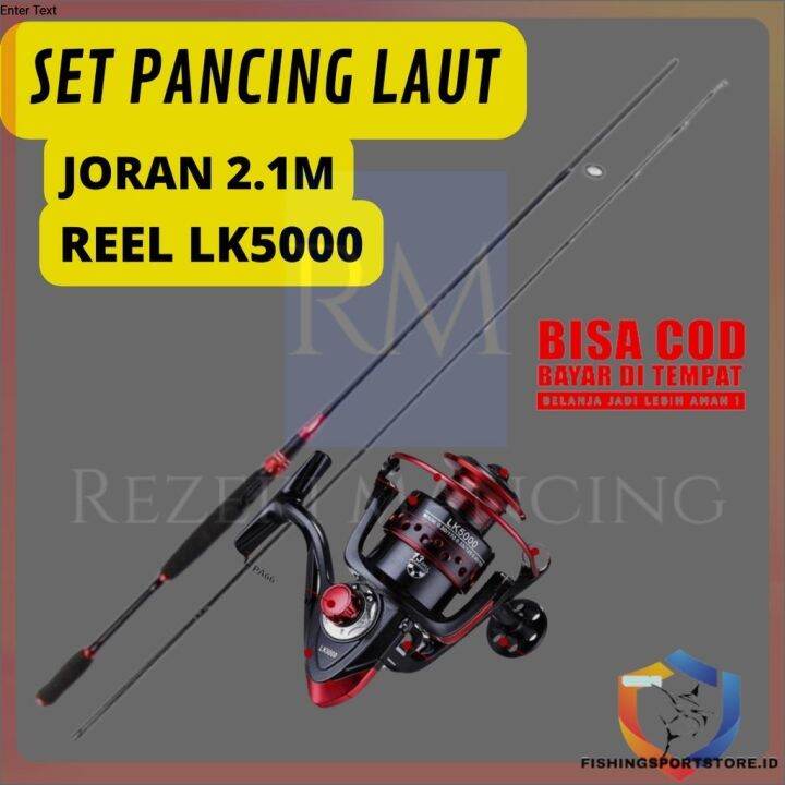 Set Pancing Joran 210cm Reel Spinning 13 Ball Bearing Seri 5000 Satu