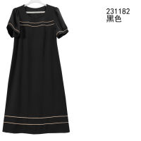 Spot Creative Model 2023 Summer Royal Sister Feng Private Service Lady WomenS Polyester Round Neck A -Line Dress Agent