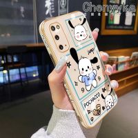 Chenyyka เคสโทรศัพท์ปลอกสำหรับ Samsung Galaxy S20 S20พิเศษ,ดีไซน์ใหม่ลายการ์ตูนน่ารัก Pochacco เคสโทรศัพท์ชุบหรูหราแฟชั่นลายขอบด้านข้างคลุมทั้งหมดเลนส์กล้องถ่ายรูปเคสนิ่มป้องกันกล่องกันกระแทก