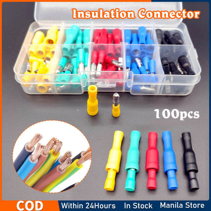 200PCS Waterproof Bullet Connectors Kit – Female & Male, Heat Shrink Butt Wire Terminals, 10-22 AWG, Copper & PE, DIY Auto Crimp Set