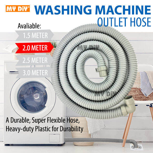MYDIY Online2u WASHING MACHINE OUTLET HOSE WITH ELBOW CONNECTOR