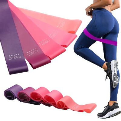 5pcs Rubber Resistance Band Yoga Gym Elastic Gum Strength Pilates Crossfit Fat Burner Women Weight Loss Sports Body Slim Shaping Exercise Bands