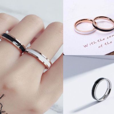 Cod In Stock New 1PCS Ring Korea Daily Simple Titanium Steel Ring Stainless Steel Ring Jewelry