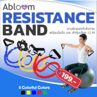 BEGINS ยางยืด ออกกำลังกาย พร้อมมือจับ และ ผ้าหุ้มเชือก 1.2 M Resistance Tube Exercise Band-มีสีให้เลือก