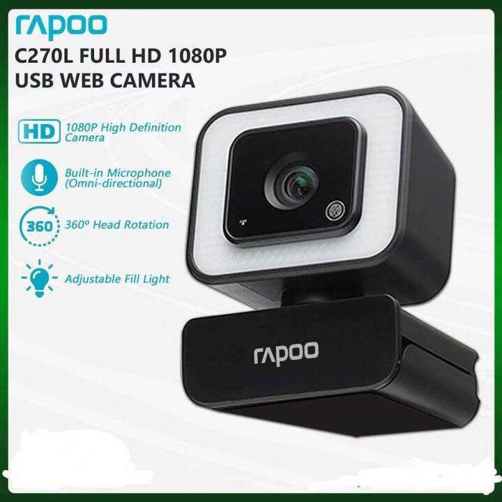 Rapoo C270L HD 1080P Web Camera with Built-in Noise Cancelling ...