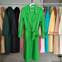 【YD】 Cashmere Coat Mid-length Wool Ripples 2023 New 20  With Commuting