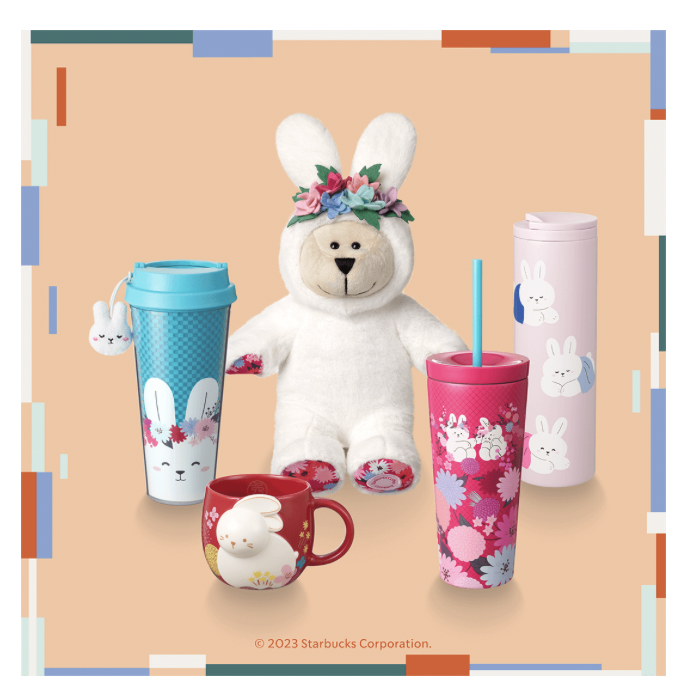 The rabbit collection 2023 (New) Starbucks ต้อนรับปีกระต่าย แก้วสตาร์บัคส์แท้ Lazada.co.th