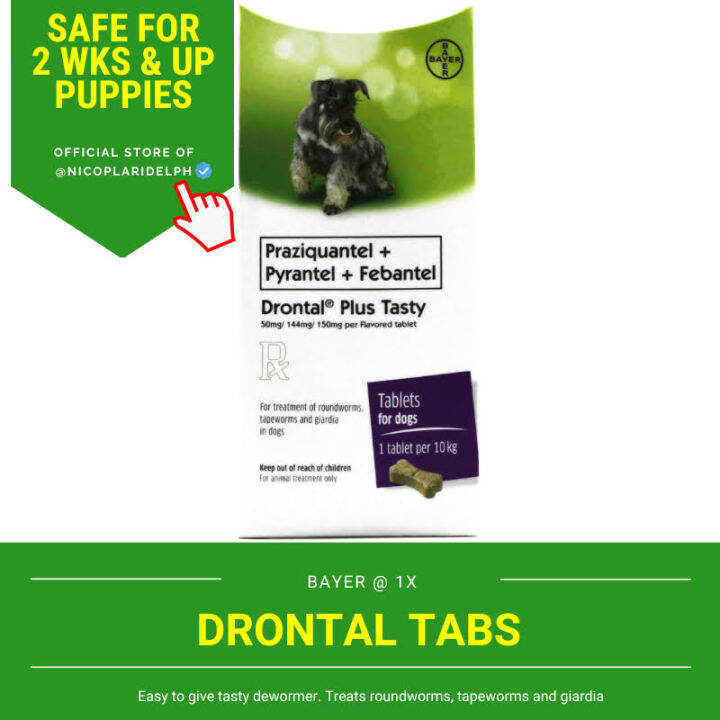 Drontal Plus Tasty and Flavorful Dewormer against Roundworms, Tapeworms