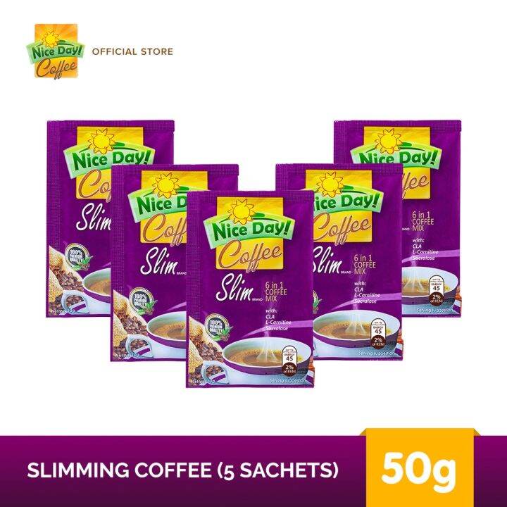Nice Day Coffee Slim 5 Sachets Slimming Weight Loss Fat Burn Lipo Gluta