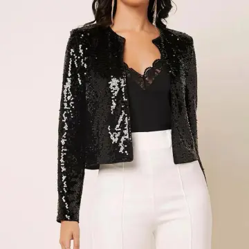 Amazon.com: Deals Today Clearance Lightning of Women's Sequin Jackets  Sparkly Long Sleeve Coats Glitter Casual Open Front Blazer Trendy Solid  Color Lapel Blouse : Clothing, Shoes & Jewelry