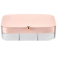 Double Jewelry Box Jewelry Organizer Display Travel Jewelry Case Boxes Button Storage