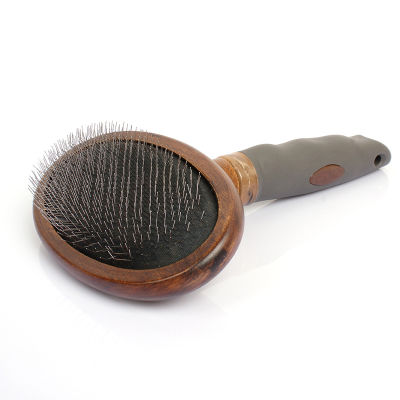 2021Benepaw Slicker Pet Grooming Brush for Dogs Cats Professional Lotus Wood Pet Shedding Grooming Tool Comb for Short to Long Hair