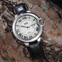 Fashion Couple Business Watch Female Leather Belt Waterproof Quartz Retro Roman Numeral Male