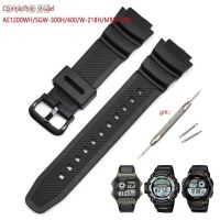 เพียง Tali Jam Tangan Karet เหมาะ-Casio AE1200WH/SGW-300H/400/W-218H/MRW-200สายนาฬิกาซิลิโคนหัวเข็มขัดนาฬิกาข้อมือ