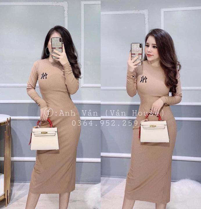 Đầm len body cổ tim đẹp 850k httpLienFashionvn HỆ THỐNG ORDER CHUY   lien fashion