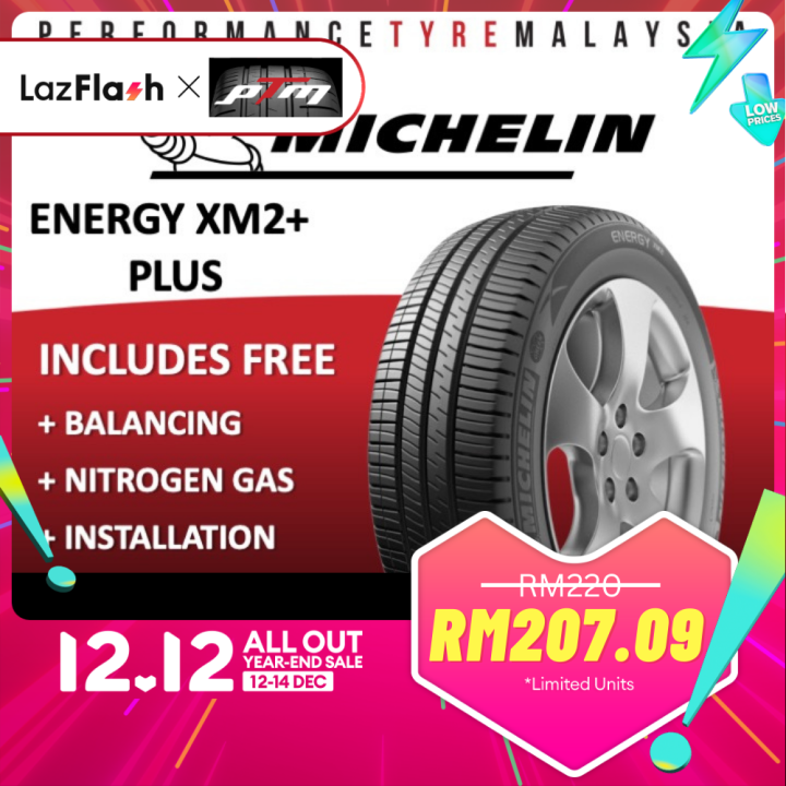 Michelin ENERGY XM2+ PLUS 14 15 16 inch (FUEL SAVING TYRE) TAYAR TIRE ...