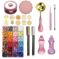 Wax Seal Stamp Set Kit Pink Series Sealing Wax Storage Box Seal DIY Craft Supplies for Wedding Wax Seal Stamp Scrapbooking  Scrapbooking