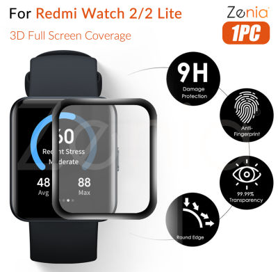 Zenia 1PC 20D HD เต็มรูปแบบหน้าจอขอบโค้งเต็มรูปแบบป้องกันฟิล์มสำหรับ Redmi Watch 2 Lite Watch2 กีฬาสมาร์ทนาฬิกา HD 9H 3D ป้องกันการระเบิดป้องกันฟิล์มอุปกรณ์เสริม