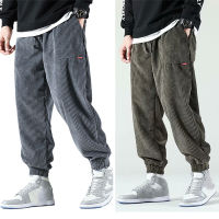 CWMen Corduroy กางเกง Jogger Harem กางเกง Hip Hop ฤดูใบไม้ผลิฤดูร้อนหลวม Harajuku กางเกงกีฬากลางแจ้ง Sweatpants ขนาดใหญ่ Pantalons