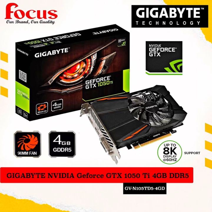 GIGABYTE NVIDIA Geforce GTX 1050 Ti 4GB DDR5 Graphic Card (GV