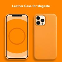 ☈ SHACK Geniune Leather Case for IPhone 13 12 Pro Max Mini 12Pro Cases for Magsafe Mag Safe Magnetic Wireless Charge Soft Cover