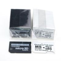 [Hot K] เครื่องอ่านการ์ดการ์ด Micro SD SDHC TF เป็น MS หน่วยความจำ Pro Duo ใหม่ช่องคู่และเดียว10ชิ้น