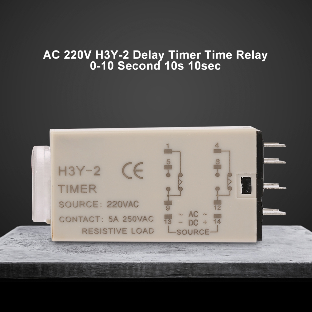 H3Y-2 220V AC Time Relay,Delay Timer Time Relay 0-10 Second 10s 10sec 