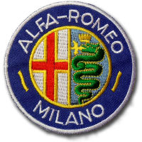 อาร์ม ตัวรีด อาร์มติดเสื้อ รถ ลาย โลโก้ ตรา รถ อัลฟาโรเมโอ Alfa Romeo car Patch อุปกรณ์ตกแต่งรถ สำหรับตกแต่งเสื้อผ้า