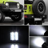 80W 12v Led Work Light Bar 6000k White Spotlight Flush Mount For Offroad Truck For Jeeps Trucks SUV ATV Car Motorcycle Car Light