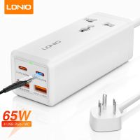 QC4 PD ที่ชาร์จชาร์จเร็ว LDNIO เครื่องชาร์จ USB 65W + ที่ชาร์จในโทรศัพท์มือถือ S22 13 S23เครื่องชาร์จอย่างรวดเร็วสำหรับ14