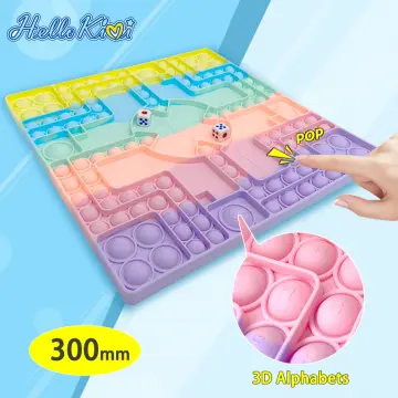 HelloKimi Pop It Game Toys Gameboard Quick Push Pop Game Children Early  Learning Press It Game Console Sensory Quick Push Handle Game Stress  Release Game with Music for Kids Girls Boys