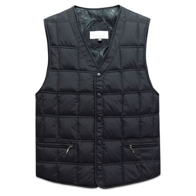 ZZOOI Duck Down Sleeveless Jacket For Men Winter Windbreaker Parka Warm Thick Vest Male Casual Outerwear Snow Waistcoat With Pockets