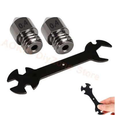 ∏ MK8 High Temperature Hardened Steel 3D Printer Nozzles 0.2mm 0.3mm 0.4mm 0.5mm 0.6mm 0.8mm 1.0mm with 5 in 1 DIY Wrench