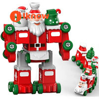 ฉันรู้ว่าของขวัญของเล่นแปลงร่างรถไฟของเล่นสำหรับเด็ก: หุ่นยนต์ของเล่นคริสต์มาสสำหรับเด็กชายอายุ5ขวบเด็กหญิงเด็กชาย3ขวบ | ของเล่นก่อสร้างก้านรถไฟสำหรับเด็กอายุ4-8ขวบของเล่นทารกก่อสร้างคริสต์มาส