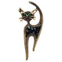 CINDY XIANG New Arrival Shell Material Vintage Cat Brooches For Women Kitty Pin 2 Colors Available Animal Fashion Accessories