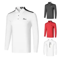 Honma Odyssey XXIO Callaway1 PEARLY GATES  G4 FootJoy PING1♦  Golf clothing mens moisture-wicking long-sleeved t-shirt outdoor sports quick-drying breathable loose jersey