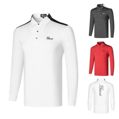 Golf clothing mens moisture-wicking long-sleeved t-shirt outdoor sports quick-drying breathable loose jersey XXIO UTAA Castelbajac G4 DESCENNTE J.LINDEBERG PING1 Malbon▫