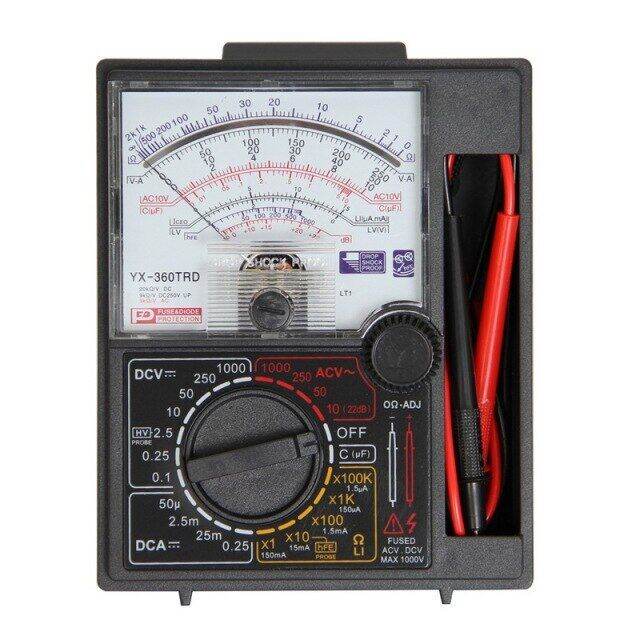 Yx360 Yx-360tre-L-B Pointer Multimeter Analog Meter With Ac Dc Volt Ohm ...