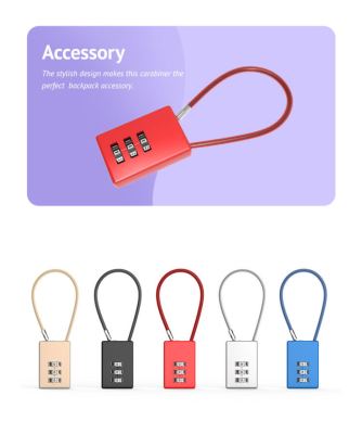TSA Approved Lock Combination Cable Lock Password Travel Lock Metal Luggage Lock Mini Box Padlock