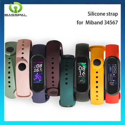 สายซิลิโคนสำหรับสาย Xiaomi Mi 3 4 5 6 7สายรัดข้อมือซิลิโคนนาฬิกาเพื่อสุขภาพสำหรับ Xiao Mi Miband 3 4 5สาย Miband 5 6 7